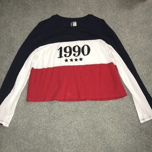 American Eagle Crop Top Long Sleeves